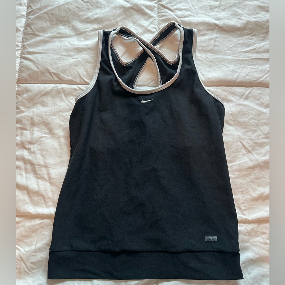 Nike Black and White Women's Tank Top